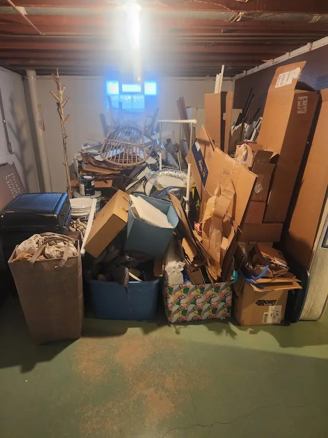 Roll-off dumpster container at job site for 6 Yard Dumpster Rental in Maili